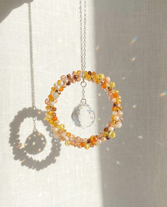 Handmade sun catcher for window – full circle