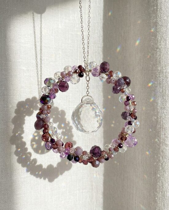 Handmade sun catcher for window – full circle